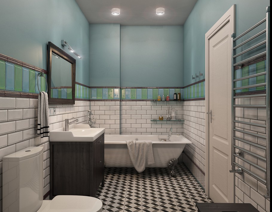 Туалет в стиле Эклектика