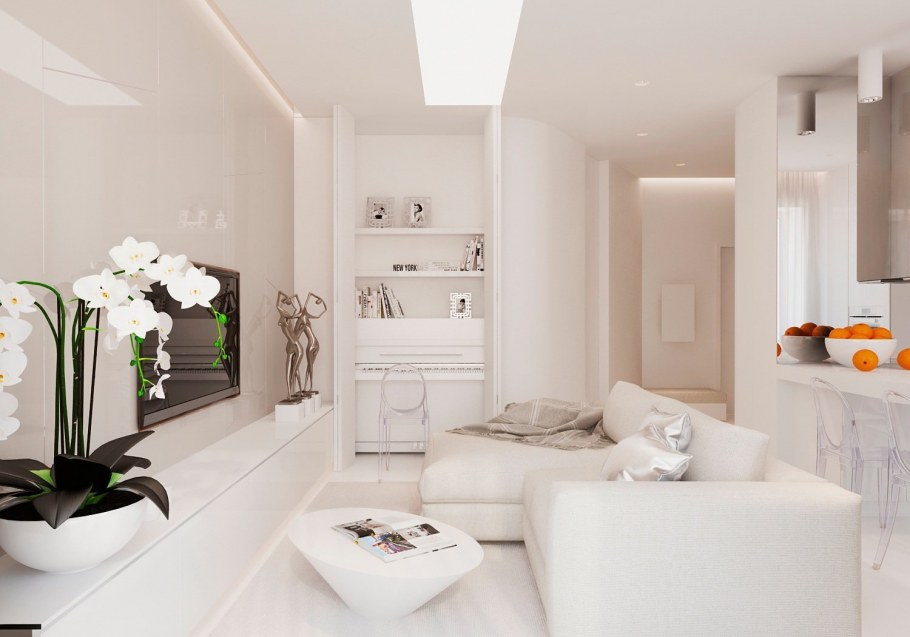 Белый интерьер квартиры