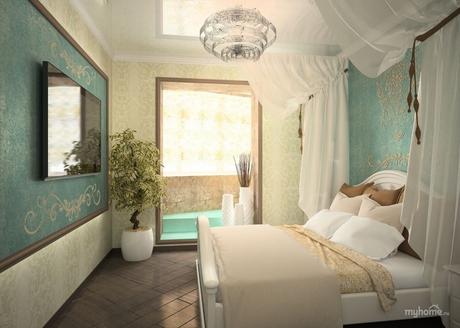 Комната в изумрудных тонах