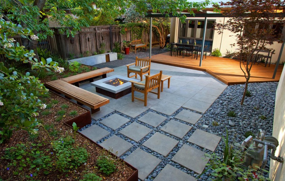 Планировка двора в частном доме