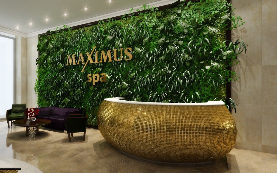 Фитостена искусственная в интерьере