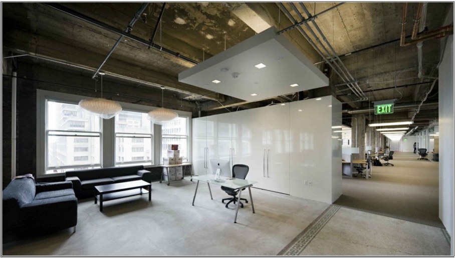 Потолок лофт в офисе