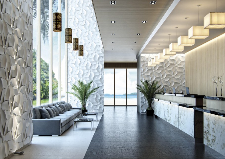 Бетонные плиты в интерьере