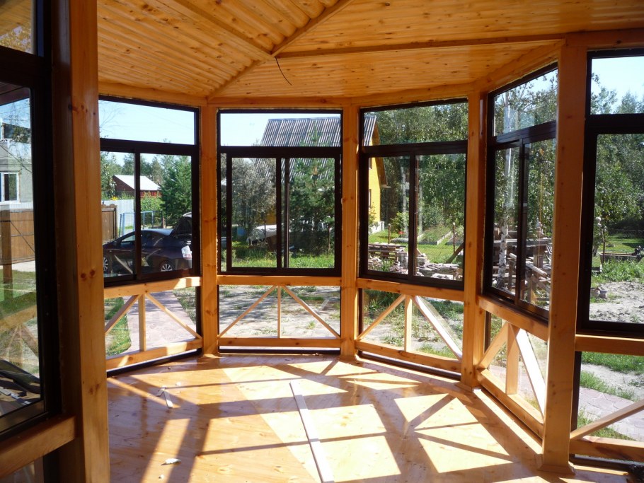 Веранда пристроенная к дому