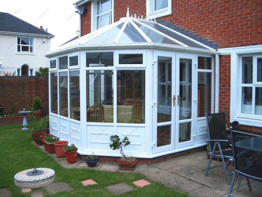 Остекление полукруглой веранды