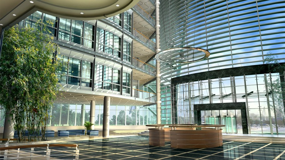 Офисное здание внутри