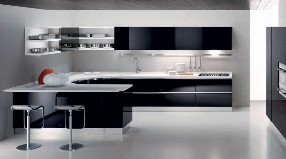Кухонный гарнитур в стиле хайтек