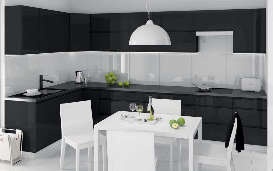 Кухня Модерн белая глянец