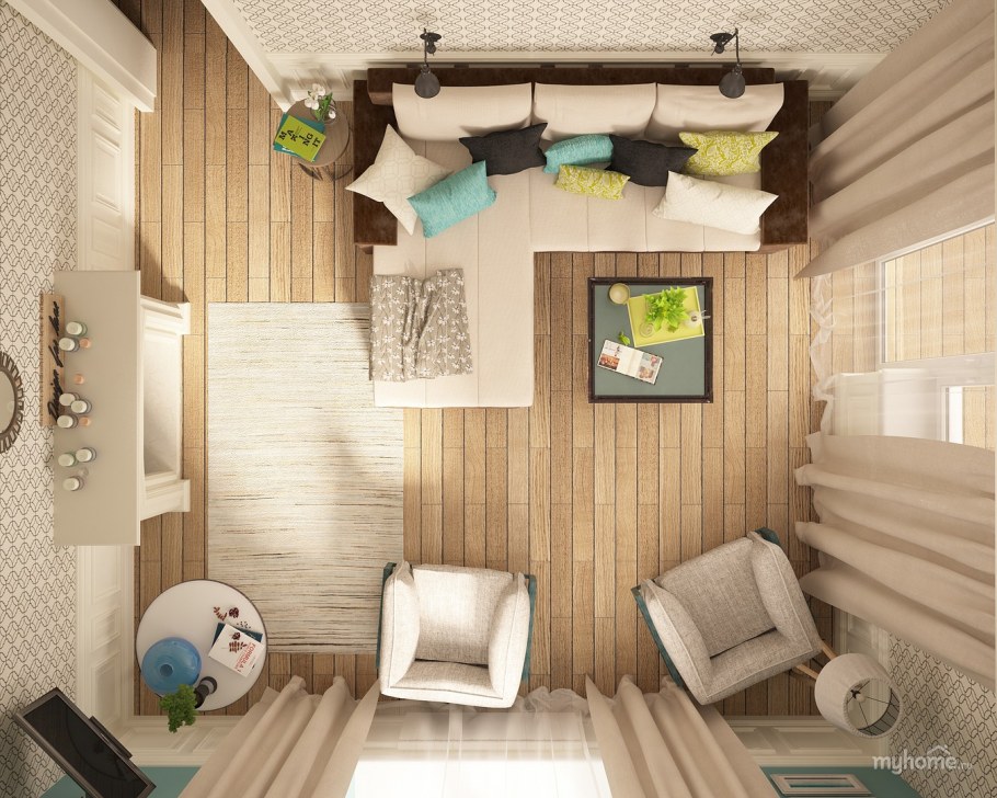 Кровать вид сверху