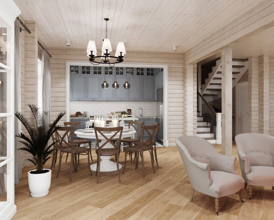 Спальня в деревянном доме