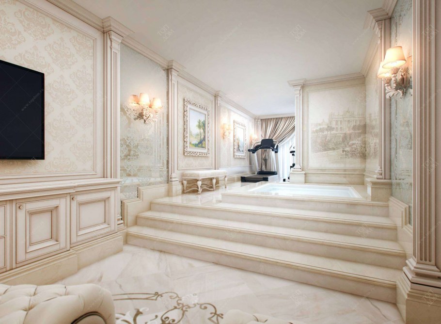 Мраморная стена плитка Calacatta Oro