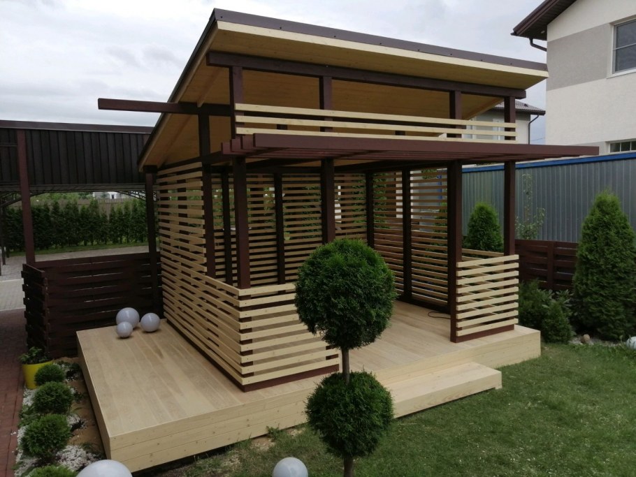 Беседка 3на5 односкатная