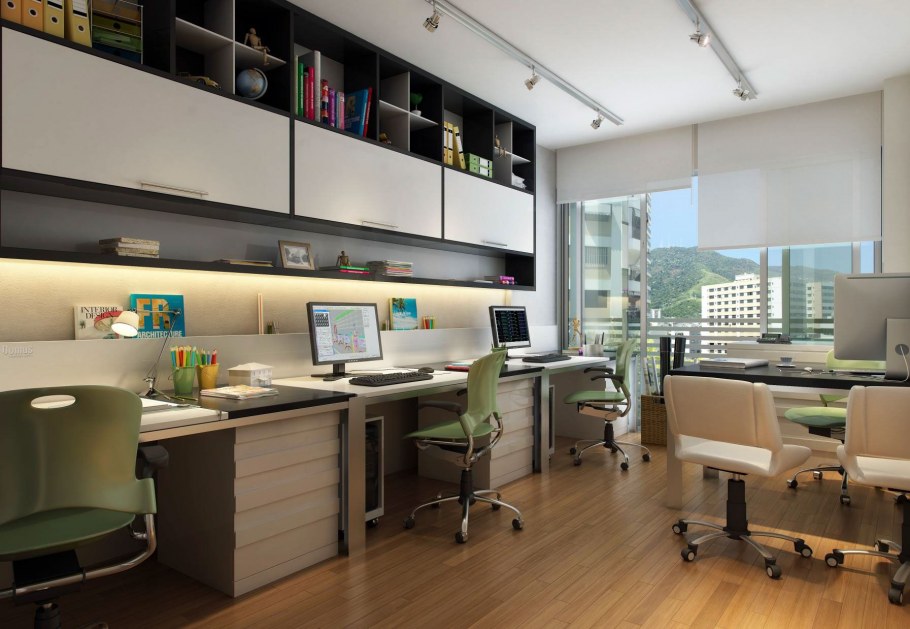 Планировка длинного офиса