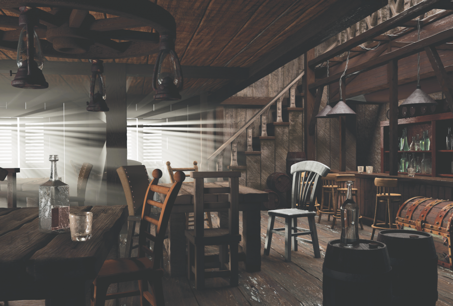 Салун бар дикий Запад