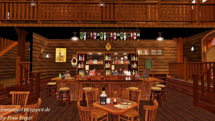 Салун внутри дикий Запад