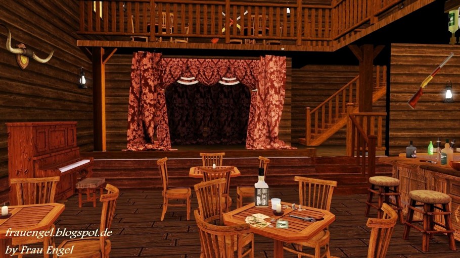 Интерьер салуна дикого Запада