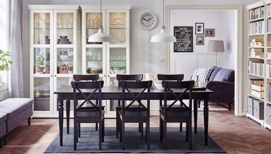 Интерьер столовой икеа ИНГАТОРП