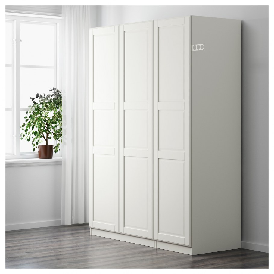 Opphus ОПХУС гардероб, белый/САННИДАЛЬ РИДАБУ 220x57x231