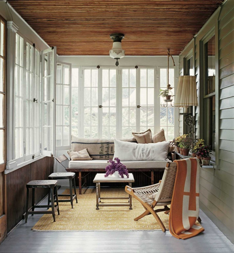 Застекленная веранда интерьер