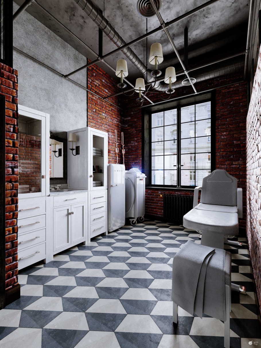 Барбер студия в стиле лофт
