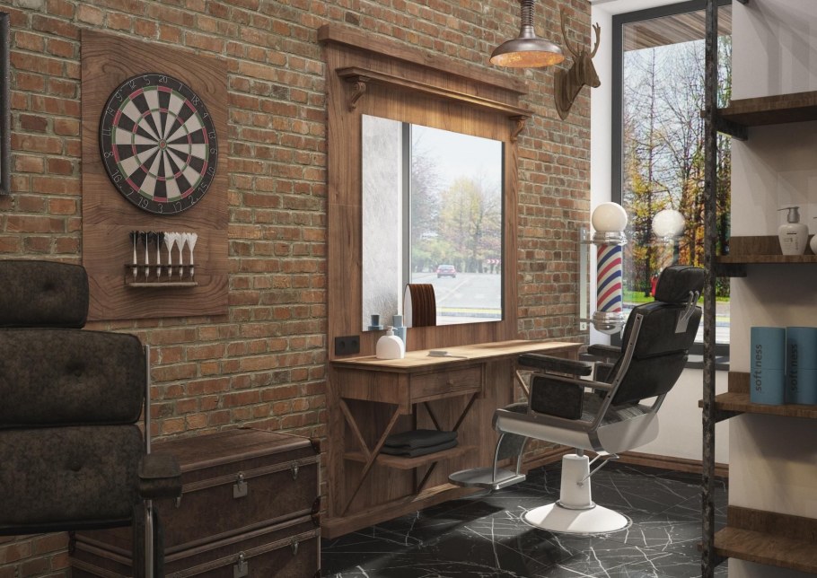 Вывеска студия красоты в стиле лофт