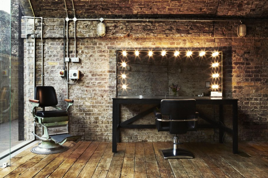 Бирюзовый цвет в стиле лофт