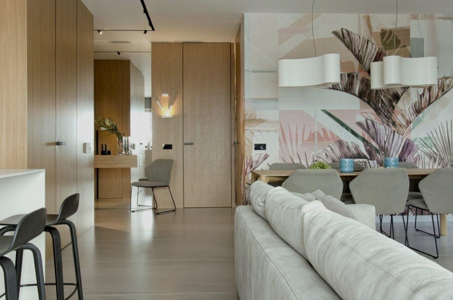 Интерьер в теплых тонах Минимализм