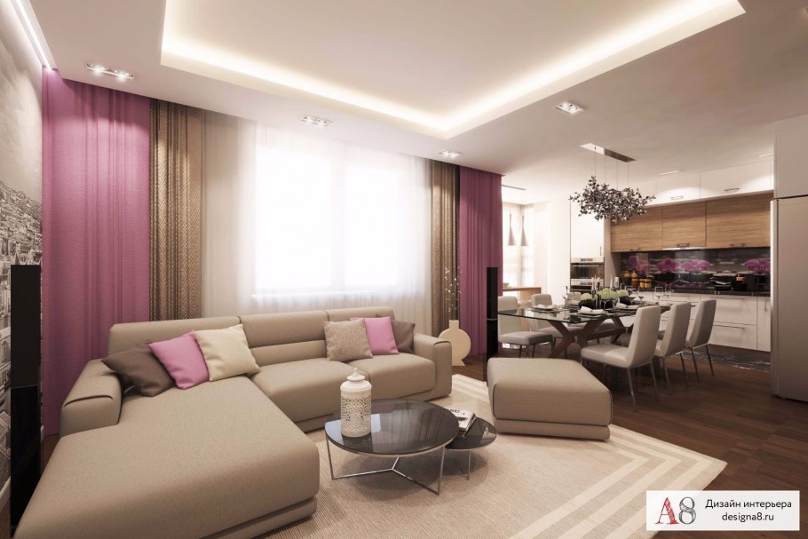 Интерьер четырехкомнатной квартиры