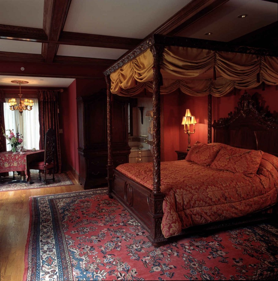 Особняк внутри Тюдор спальни