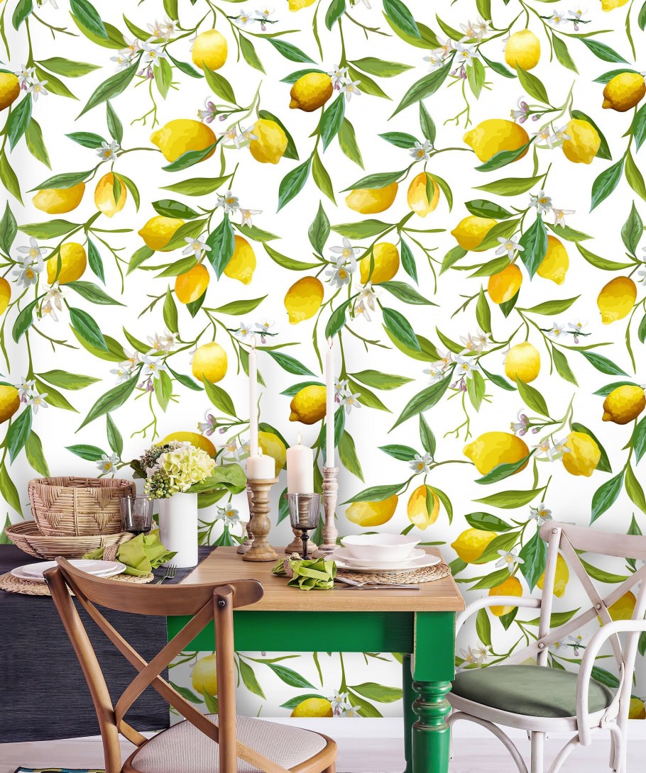 Фотообои с лимонами на кухню