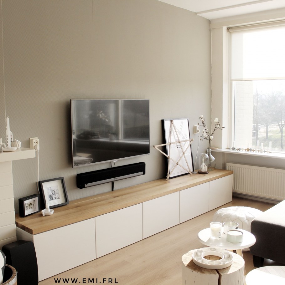 БЕСТО шкаф для ТВ, комбин/стеклян дверцы