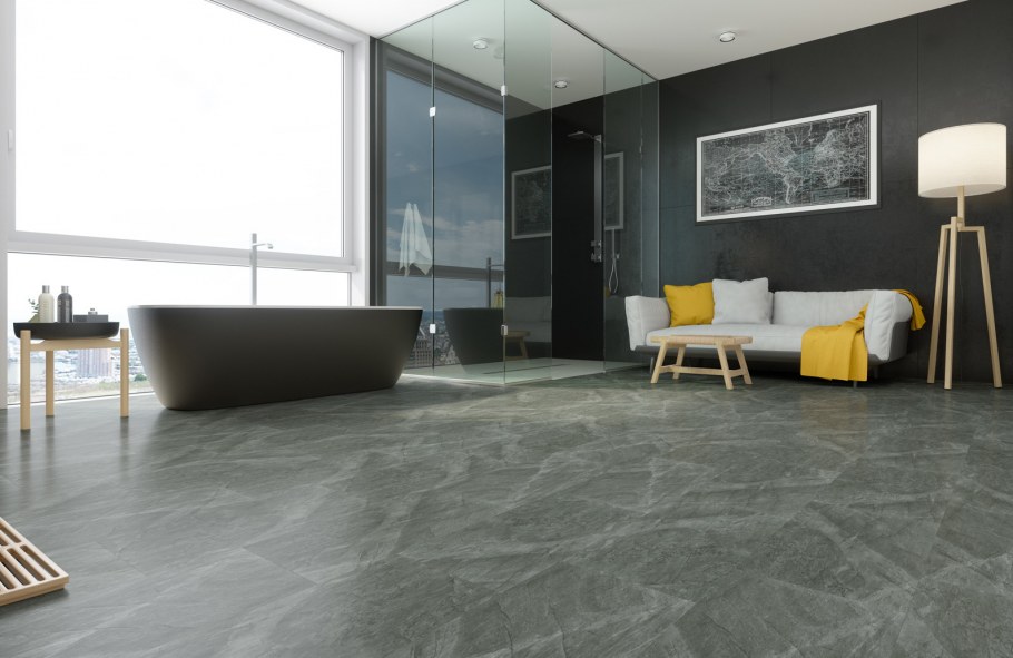 Кварцевый ламинат Fargo Stone черный Алмаз 64s452