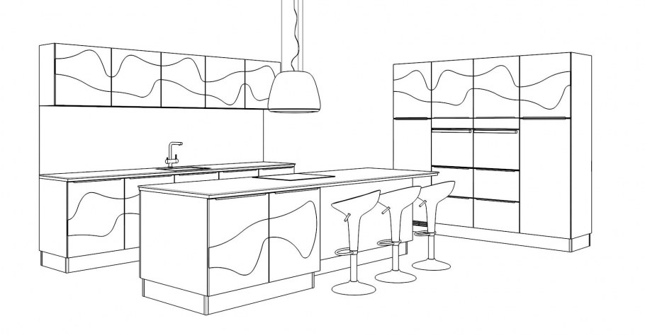 Мебель эскиз 3d