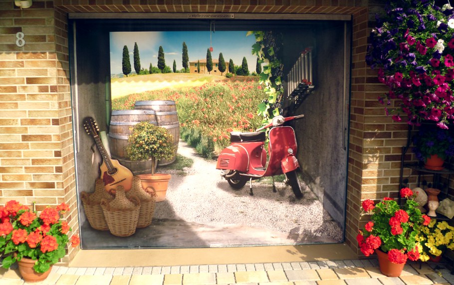 Деревенская роспись фасада