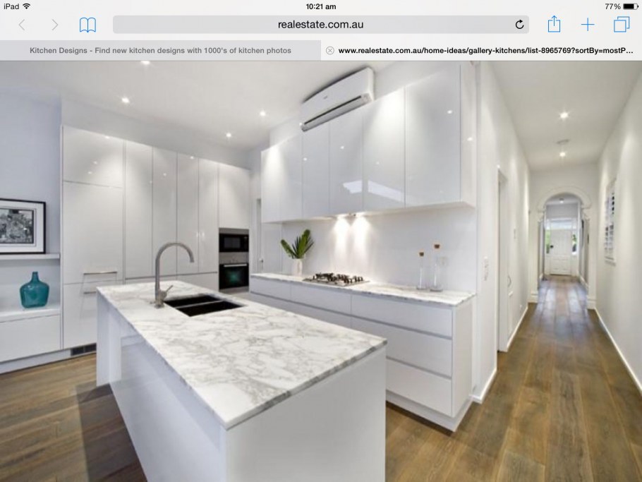 Светильники для глянцевой кухни