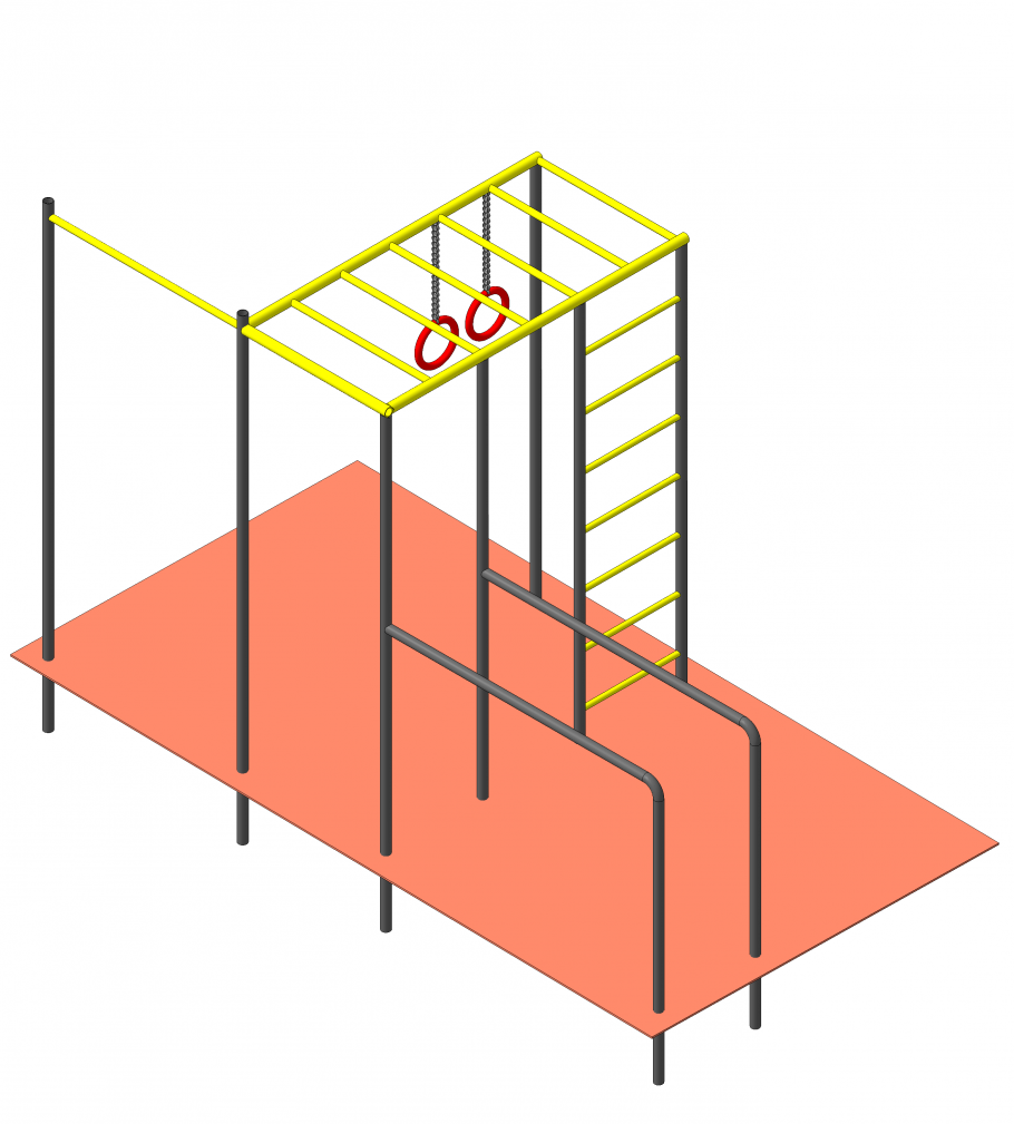 Уличный тренажер стойка для подтягивания le-zl004