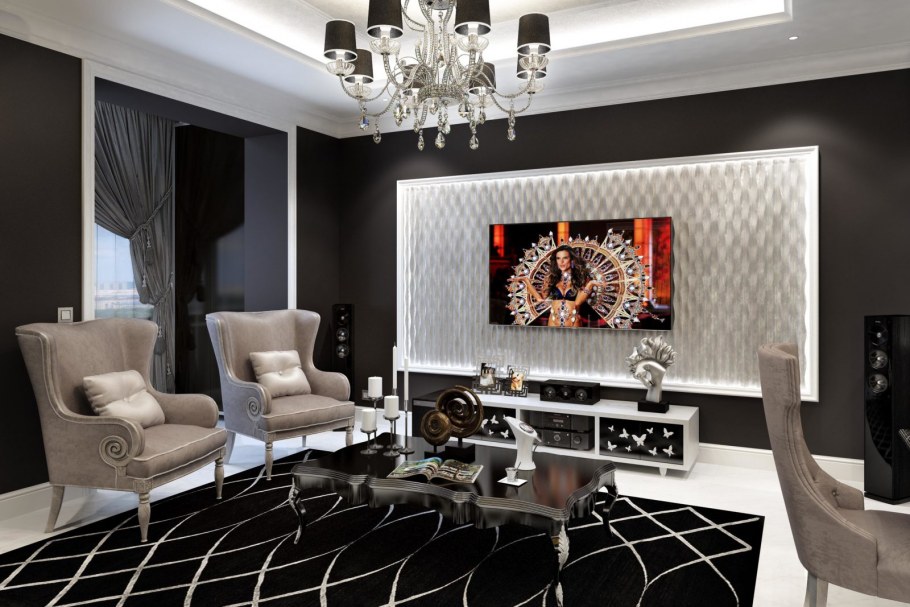 Штора Римская в стиле ар деко