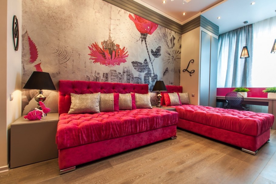 Спальня с диваном