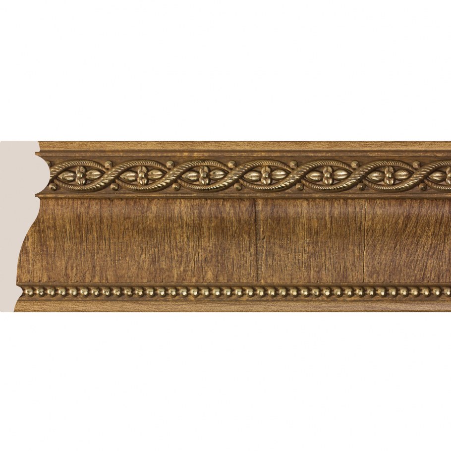 Коска плинтус потолочный 170-3 "дуб тёмный" 2,4м