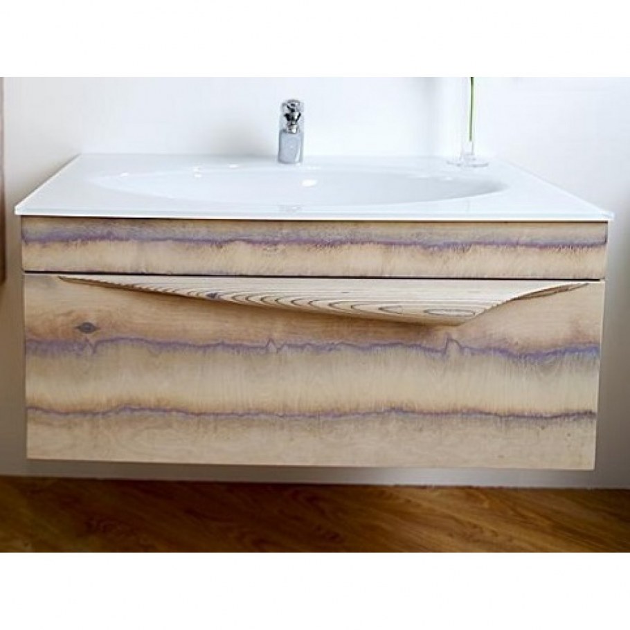 Тумба с раковиной Clarberg Папирус Вуд т10/w светлое дерево