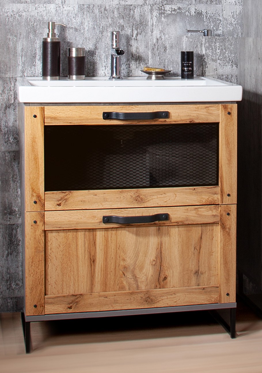 Тумба с раковиной Бриклаер лофт 80