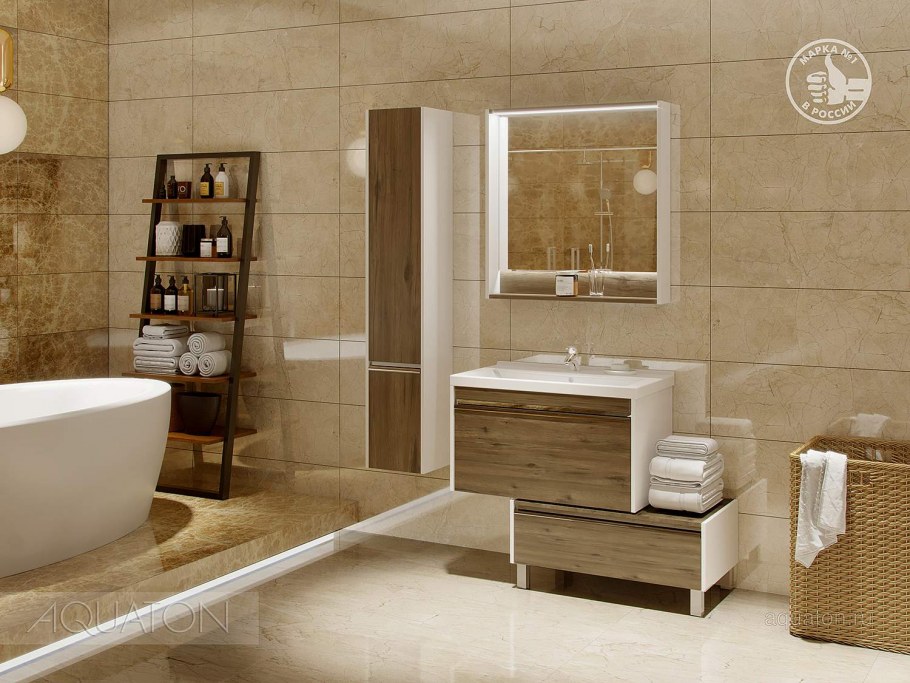 Мебель для ванной Акватон капри 60 Таксония темная, подвесная