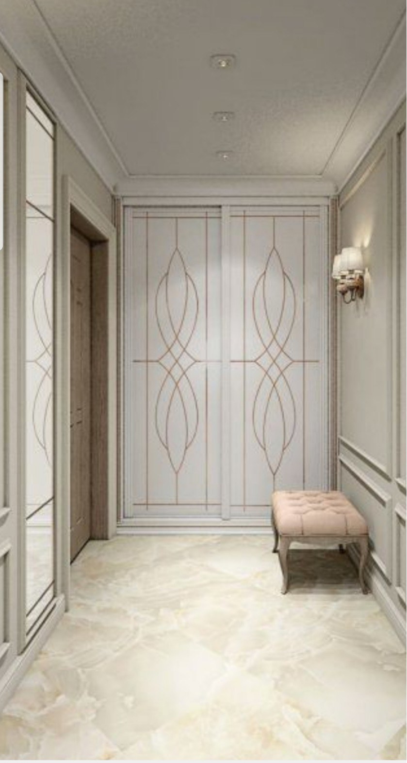 Светлая прихожая в современном стиле
