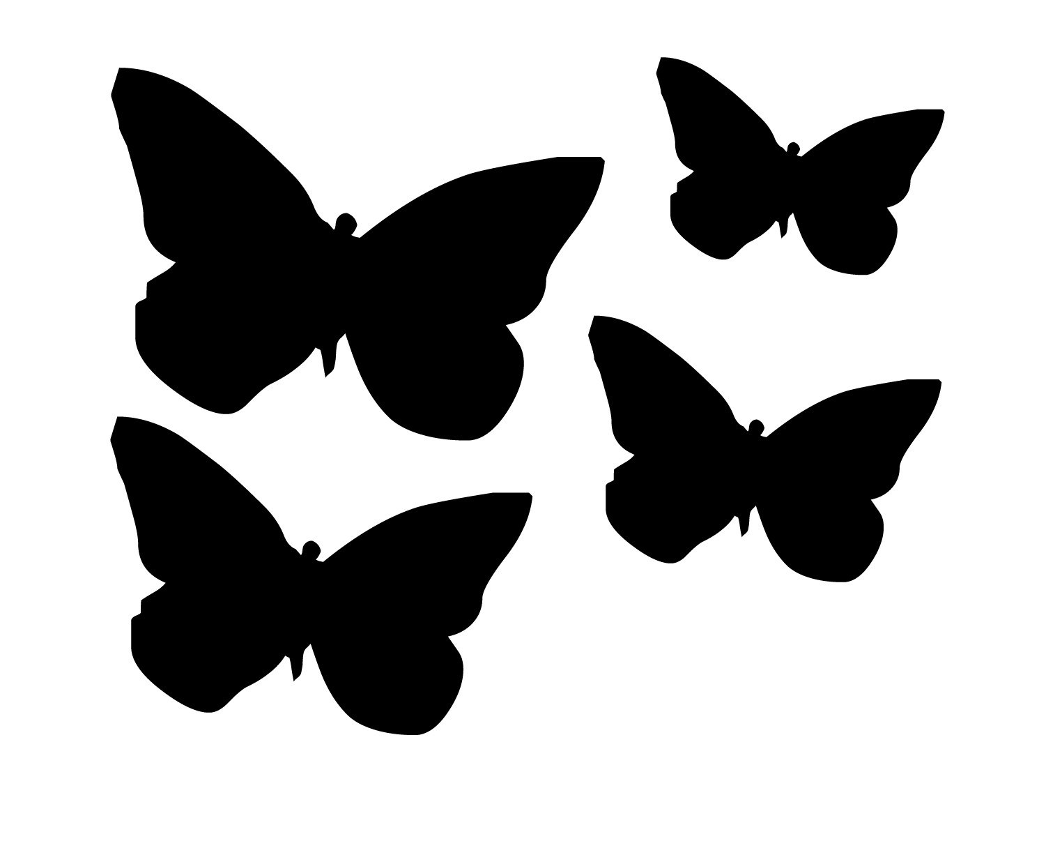 шаблоны бабочек из бумаги для украшения интерьера распечатать