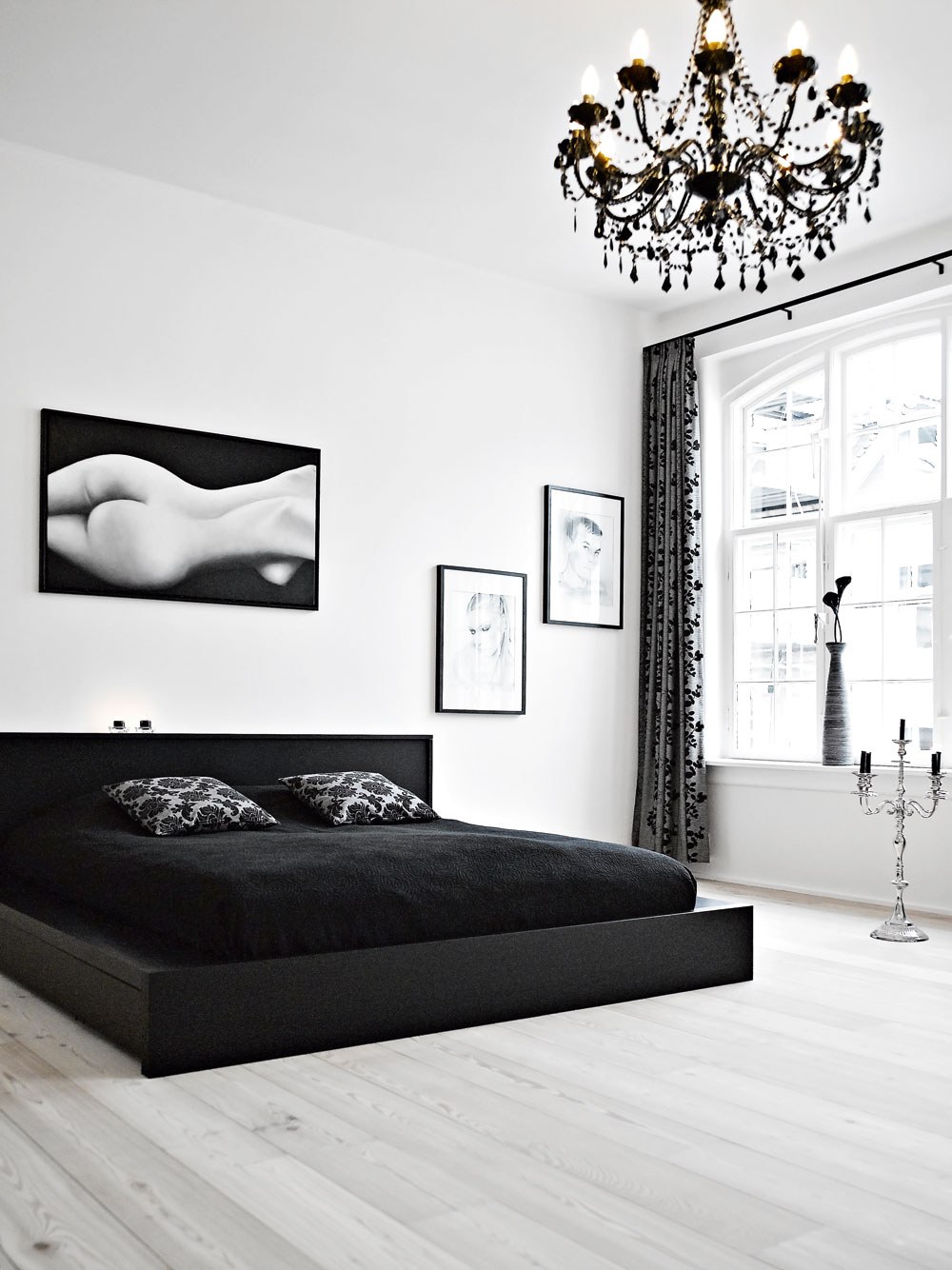 Дизайн черно белой спальни: 60+ фото примеров, советы дизайнеров по оформлению