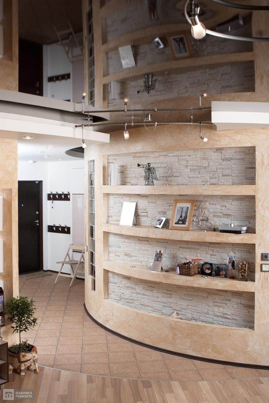 Встроенные полки с подсветкой