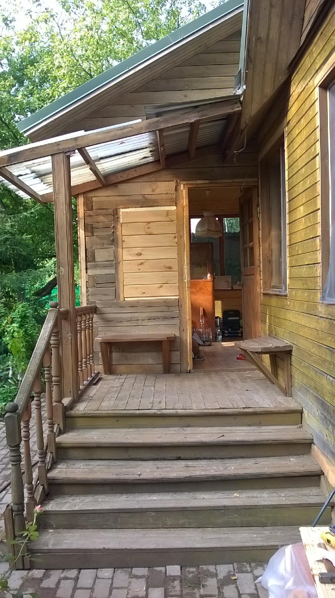 оформление крыльца деревянного дома фото