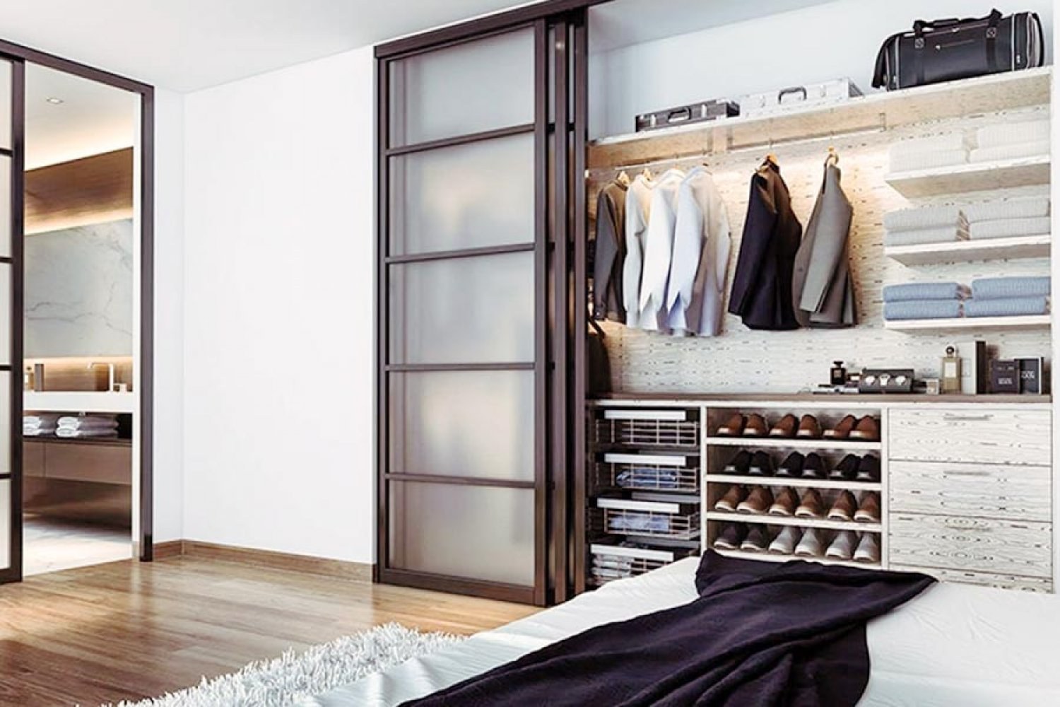 Шкаф совмещенный с гардеробной