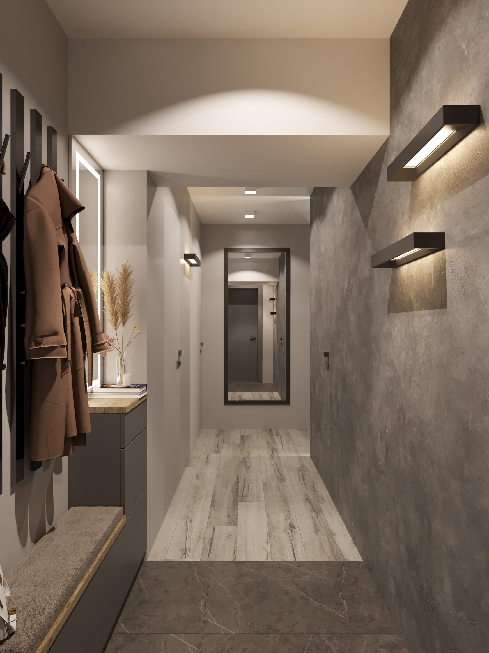 Дизайн коридора в панельном доме (35 фото)