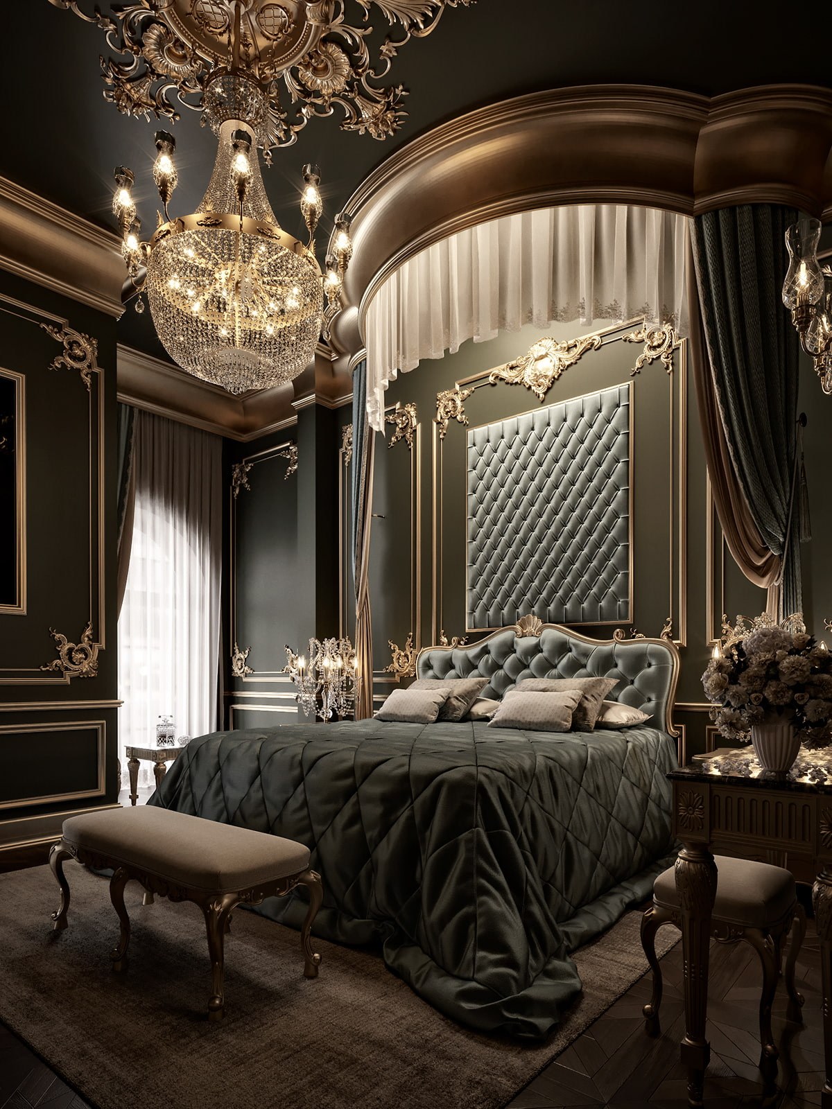 Luxury Mansion Interior спальни